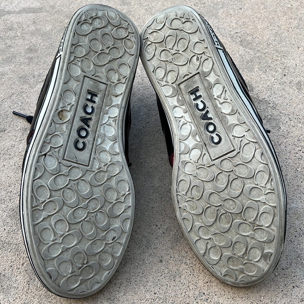 💚Coach Finch Plaid High Top Sneakers women's Size 7 - Picture 9 of 12